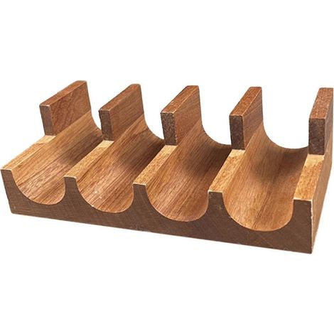 Présentoir à sushis en bois, plateau à sushis, assiette plate, plateau à tacos, compatible avec les restaurants et les banquets, 4 compartiments (1/5)