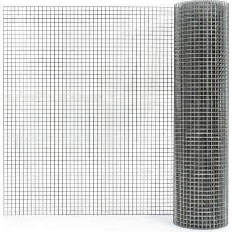 Grillage maille carrée 13 x 13 mm – fil Ø 0,65 mm – rouleau 10 x 0,50 m – acier galvanisé (1/2)