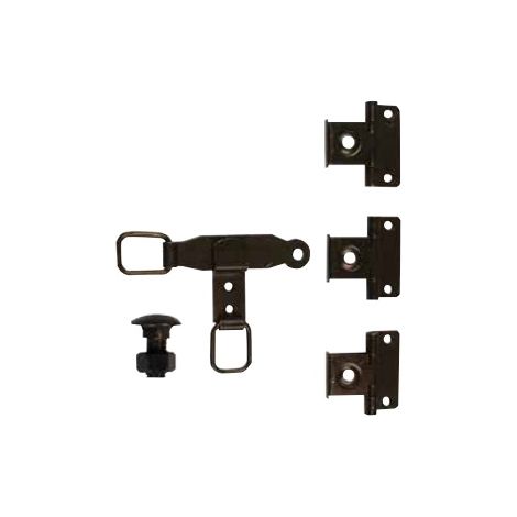 Jardinier Massard – Accessoire de fixation pour crémone – Sachet pour espagnolette plate – Cataphorèse noire – 612S14