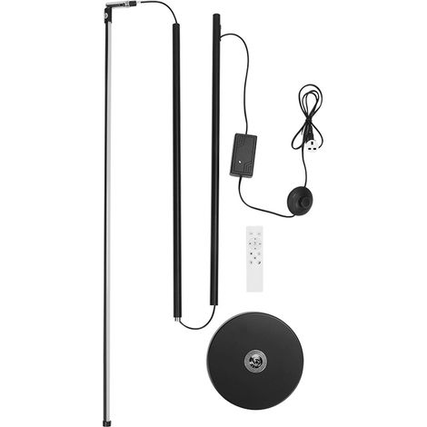 Lampe sur pied LED 36W réglable 3 températures 3300K-6500K, lecture salon, noir, prise UK 110-240V (1/5)