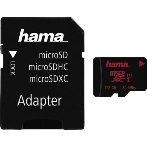 Hama microSDXC 128GB UHS-I Classe 3 (MICROSDXC 128GB UHS CLASS 3 ADAPTER)