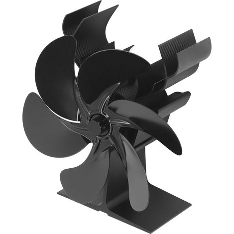 Ventilateur de radiateur thermodynamique à 6 pales et moteur unique en métal, ventilateur de cheminée, ventilateur de poêle à bois, ventilateur de style Noël (1/5)