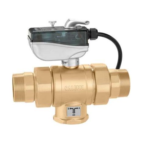 Caleffi Dreiwege-Motor-Kugelventil DN20 2x 3/4" AG Verschr. 1x 3/4" IG 638053 (1/2)