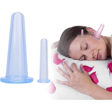 Saugnapf – 4er-Set – Silikon – Gesichts- und Körpermassage – Muskelentspannung – Transparent (1/5)