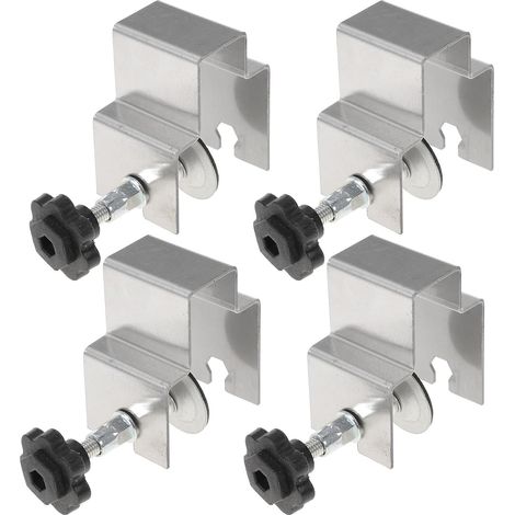 Lot de 4 pinces fixation en acier inoxydable pour meubles (1/5)