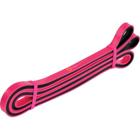 Set di fasce elastiche per esercizi di resistenza, rosa e nero