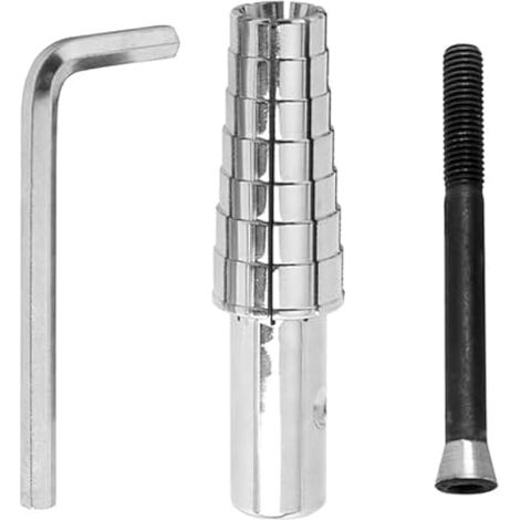 Kit d'outils d'agrandissement de bague 3 pièces, mandrin extensible 7-14, clé hexagonale en acier, outil robuste pour tourner et fabriquer des bagues. (1/5)