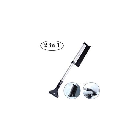 Grattoir à glace télescopique avec brosse à neige - Pelle à neige durable et stable pour voitures-Fei Yu - Crezuo