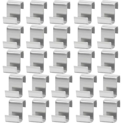 25 Pièces de Z Clips pour Verre de Serre en Acier Inoxydable - Clips en Z pour Fenêtre et Fixation de Vitres (1/4)