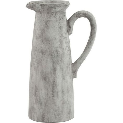 Athena Tall Jug - Ceramic - L13 x W17 x H32 cm - White