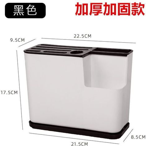 Rack À Couteaux - Support De Rangement Multifonctionnel Pour Couteaux Cuillères Baguettes - Égouttoir De Cuisine En Plastique - 1 Pièce (1/5)
