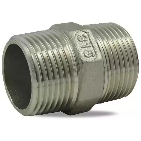Mamelon male/male en inox 316 3/8''
