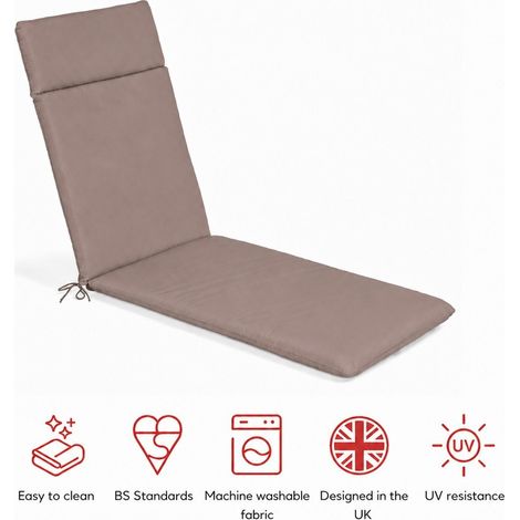 SP Lounger Pad Cushion - L198 x W60 x H6 cm - Taupe