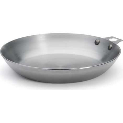 De Buyer Padella Mineral B Element Senza Manico, Diametro cm 28, 5630.28, Acciaio Inossidabile, Argento, 28 cm (1/4)