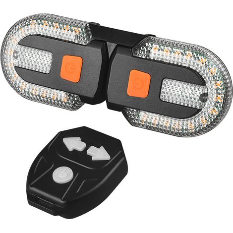 Feu Arrière de Vélo Avec Clignotants - Fendus Télécommande Sans Fil pour Le Cyclisme Rechargeable 5 Modes d'avertissement de Sécurité Lumières Stroboscopiques 1 jeu (1/5)