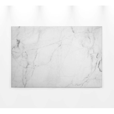 Tableau marbre chic & moderne pour couloir | Tableau sur toile idéal salon & bureau | Tableau gris et blanc pour chambre 0,9 x 0,6 m (1/5)