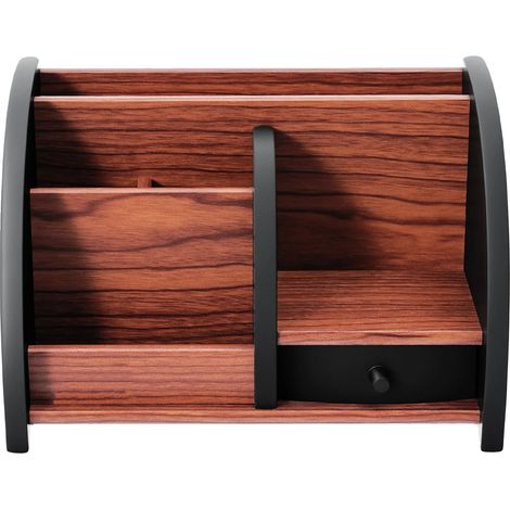 Stifthalter, Mehrfachfach-Design, Langlebiges Holzmaterial, Burlywood (1/2)