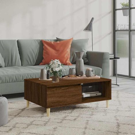 vidaXL Coffee Table Brown Oak 90x60x35 cm Engineered Wood (1/5)