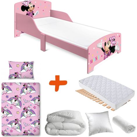 Pack Lit Minnie Disney Roses et Confettis 140x70 cm