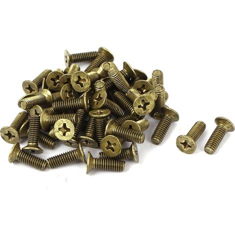 M4 x 12mm Messing Phillips Drive Senkkopfschrauben GB819 50 Stück (5d139f62e6cd251316dad8948603fa00) (1/2)