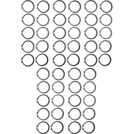 50 kits de circlips, 1,8 mm d'épaisseur, diamètre extérieur 49,44 mm, diamètre intérieur 40,69 mm, adaptés aux embrayages de compresseur de climatisation 507. (1/5)