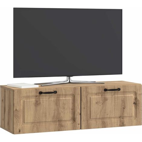 Maison Exclusive - Mobile Porta TV da Muro Rovere Artigianale 98 x 31 x 30 cm (1/5)