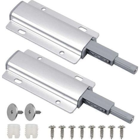 2pcs Magnetic Cabinet Door Opener Magnetic Door Closer Push Catch Strong Push To