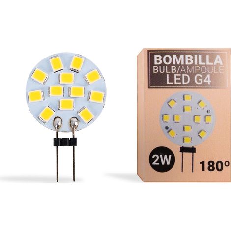 Ampoule LED G4 plate bi-pin 2W - 12V AC/DC - Blanc Neutre