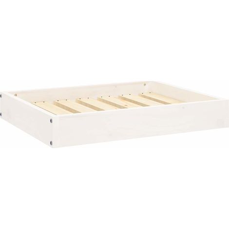 vidaXL Cama para perros madera maciza de pino blanco 61,5x49x9 cm (1/2)