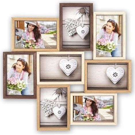 ZEP ty087 Montreaux Cornice portafoto Legno Marrone/Avorio/Naturale 10 x 15 cm, brun/ivoire/naturel (1/3)