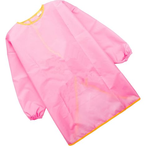 tablier de peinture imperméable enfants tablier enfant en bas âge tabliers bébé peinture blouse rose (1/5)