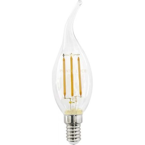 GLA280N- LAMPADINA IN VETRO TRASPARENTE SOFFIO DI VENTO D. 3,5CM 4000K 630LM 6W
