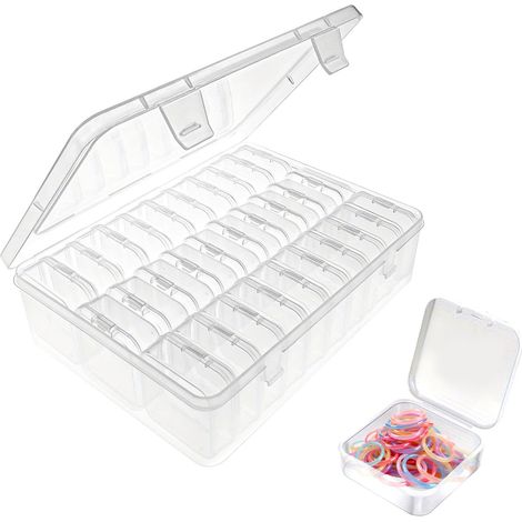 30 Pièces Mini Boite Rangement Perles, Petite Boite Transparent, Indépendant Boite Rangement Jeux de Societe, pour Ranger les Petits Objets, Boucles D'oreilles, Bagues, Perles, Vis (1/5)
