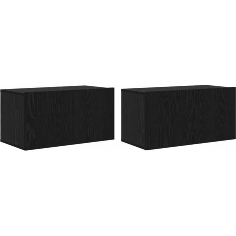 Maison Exclusive - Conjunto de mueble de TV 2 pcs Negro 60 x 30 x