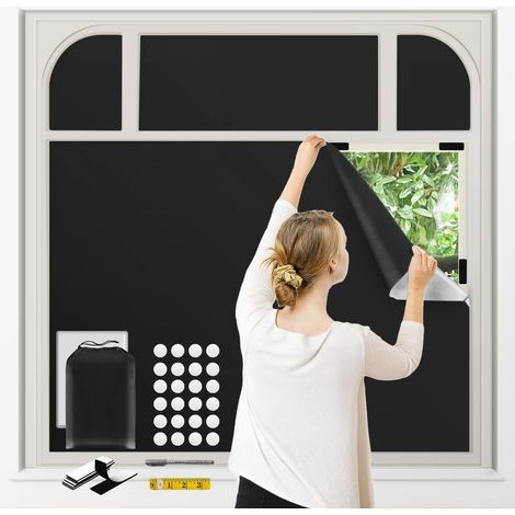 Store Occultant Sans Percage 300x145cm Store Occultant Fenetre Velux,Rideau Occultant de Voyage Portable Store Occultant Tissu Isolation Thermiques pour Bébé Chambre, Enfants Chambre Occultant Fenetre (1/5)