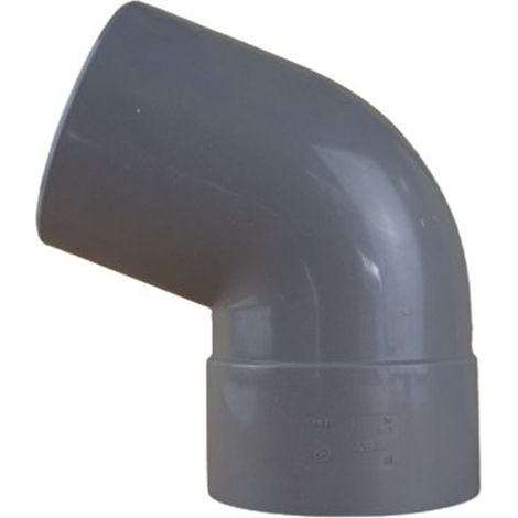 Coude 67°30 PVC First Plast évacuation Mâle Femelle Ø125 (1/5)