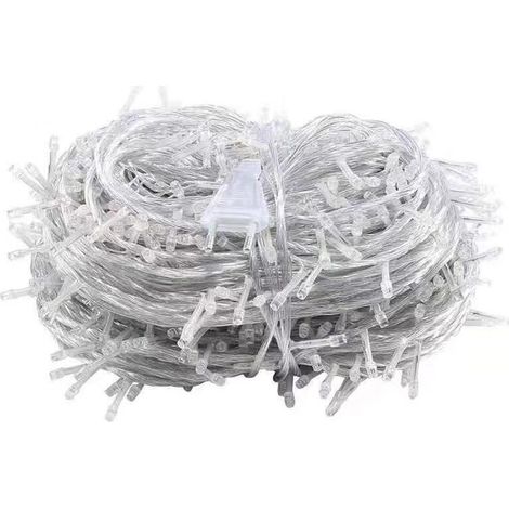 Guirlande lumineuse extérieure 100 LED blanc froid 10m lumières & noël (1/4)