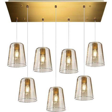Lampadario classico top light shaded 1164os s7 r am e27 led vetro colorato lampada soffitto