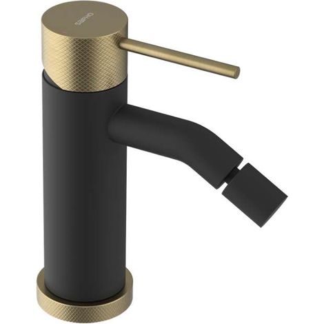 Sapho Ultrasan - Miscelatore per bidet, nero opaco/oro opaco UT003VBG (1/2)