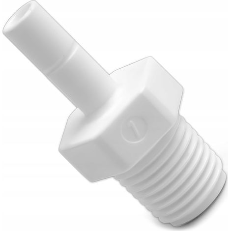 Conector recto con enchufe de 1/4" MZ x 1/4" Enchufe - Conector rápido para ósmosis (1/2)