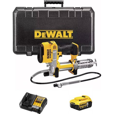 Pistola per il grasso DeWALT DCGG571P1K (1 x 5,0 Ah + DCB1104 + Maletín de transporte) (1/5)