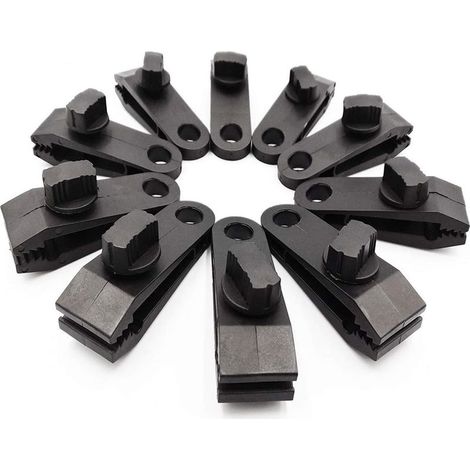 10 Pack Tarp Clips, Heavy Duty Thumb Screws - Strong Locking Tent Clamps for Tarps, Awnings, Outdoor Camping, Caravan Awnings, Car Covers, Pool Covers (1/5)