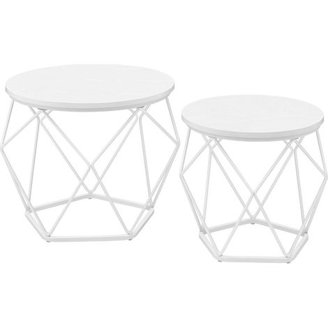 Set aus zwei weißen Couchtischen (1/5)