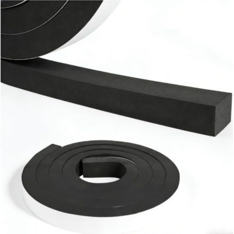 Joint d'étanchéité autocollant en caoutchouc mousse, pour portes, fenêtres et isolation phonique, 25 mm de large x 20 mm d'épaisseur, 2 m de long (1/5)