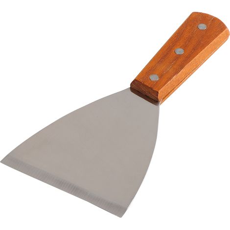 Spatule - Acier Inoxydable - Poignée En Bois - Pour Pizza Et Steak - Usage Cuisine Et Barbecue - 1 Pièce (1/5)