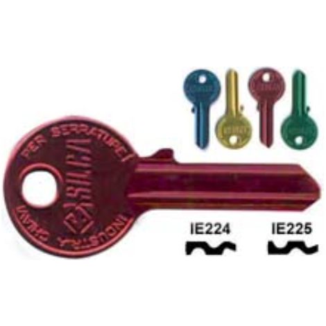 Chiavi per cilindri iseo 4 spine grandi - ie224u dx ultralite rosse 10 pezzi Silca