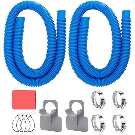 Schlauchset für Aufstellpools – Ersatzschlauch für die Poolpumpe mit Schlauchschellen, kompatibel mit Intex Coleman Summer Waves blauen Pools. (1/5)