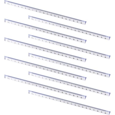 Règle triangulaire en plastique de 20 cm, outil mesure (1/5)