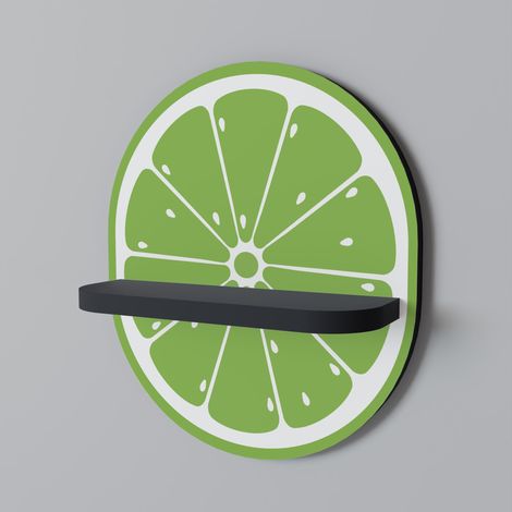 Mensola ovale REFRESHING LIME nera (1/5)