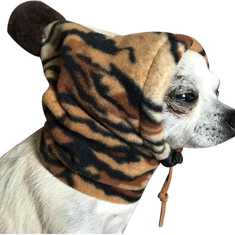 Chapeau d'hiver chaud en polaire pour chien, taille L, avec cordon de serrage ajustable pour un maintien parfait (1/2)